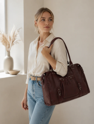 Gallantry Skyla Large Matte Shopper, Coffee