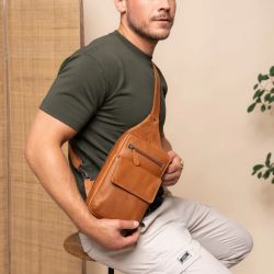 The Chesterfield Brand Turelle, nahkainen sling bag, konjakki