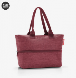 Reisenthel Shopper e1, laajennettava ostoskassi, twist maroon