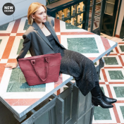 Reisenthel Shopper e1, laajennettava ostoskassi, twist maroon