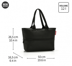 Reisenthel Shopper e1, laajennettava ostoskassi, twist maroon