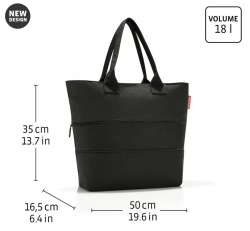 Reisenthel Shopper e1, laajennettava ostoskassi, twist maroon