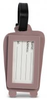 Fabrizio silikoninen nimilappu, 2 kpl, matkalaukku roosa