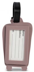 Fabrizio silikoninen nimilappu, 2 kpl, matkalaukku roosa