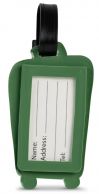 Fabrizio silikoninen nimilappu, 2 kpl, matkalaukku vihreä