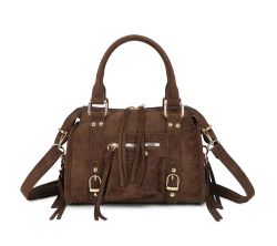 Gallantry Skyla Gold Suede käsilaukku, coffee