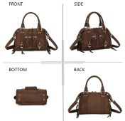 Gallantry Skyla Gold Suede käsilaukku, coffee